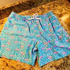 Chubbies size xxl pink flamingos men’s swim trunks